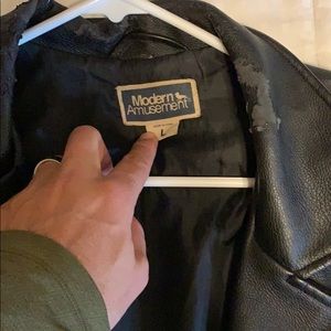 Black leather jacket